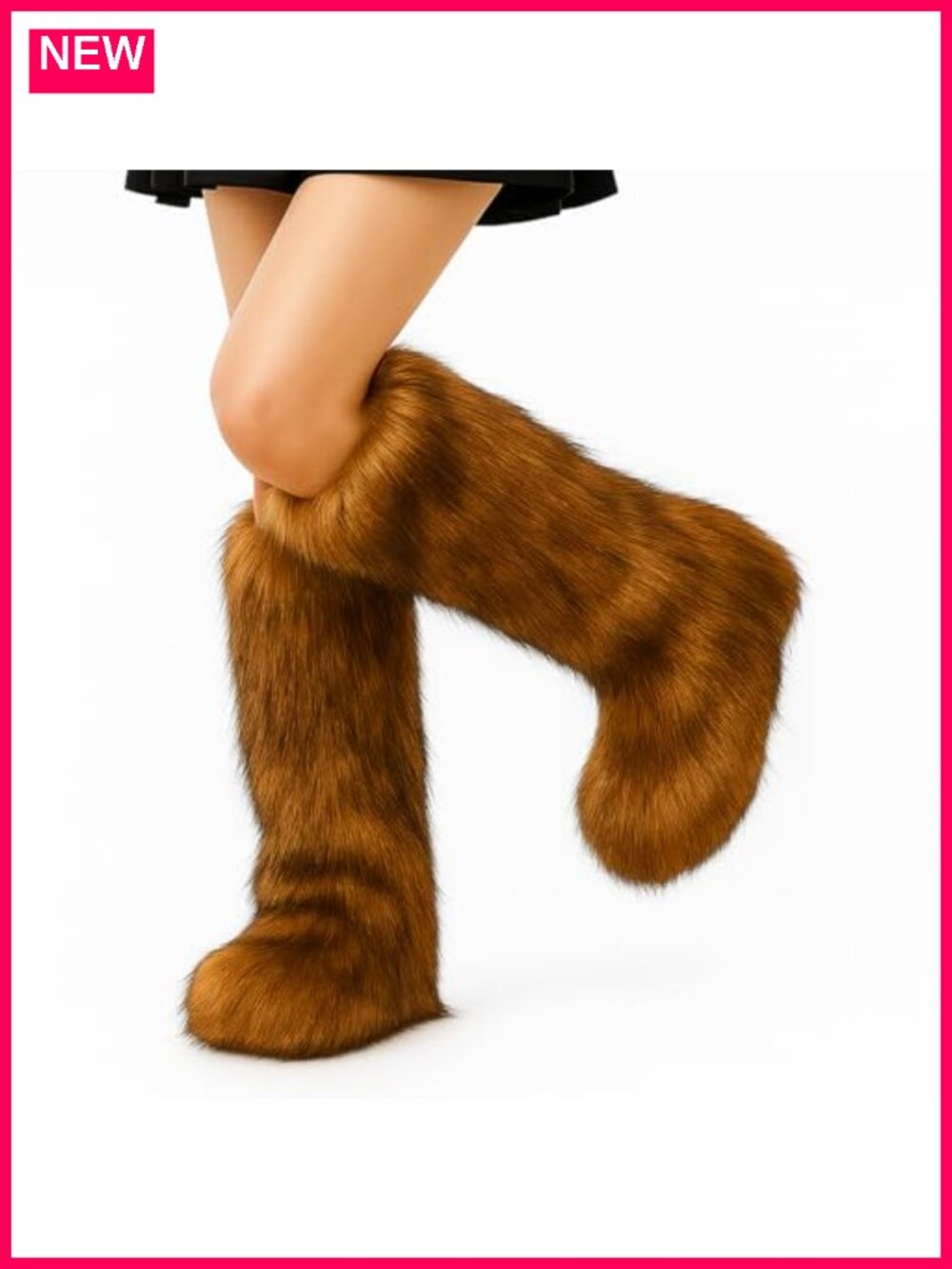 Berlune Faux Fur Fuzzy Leg Warmers for Women